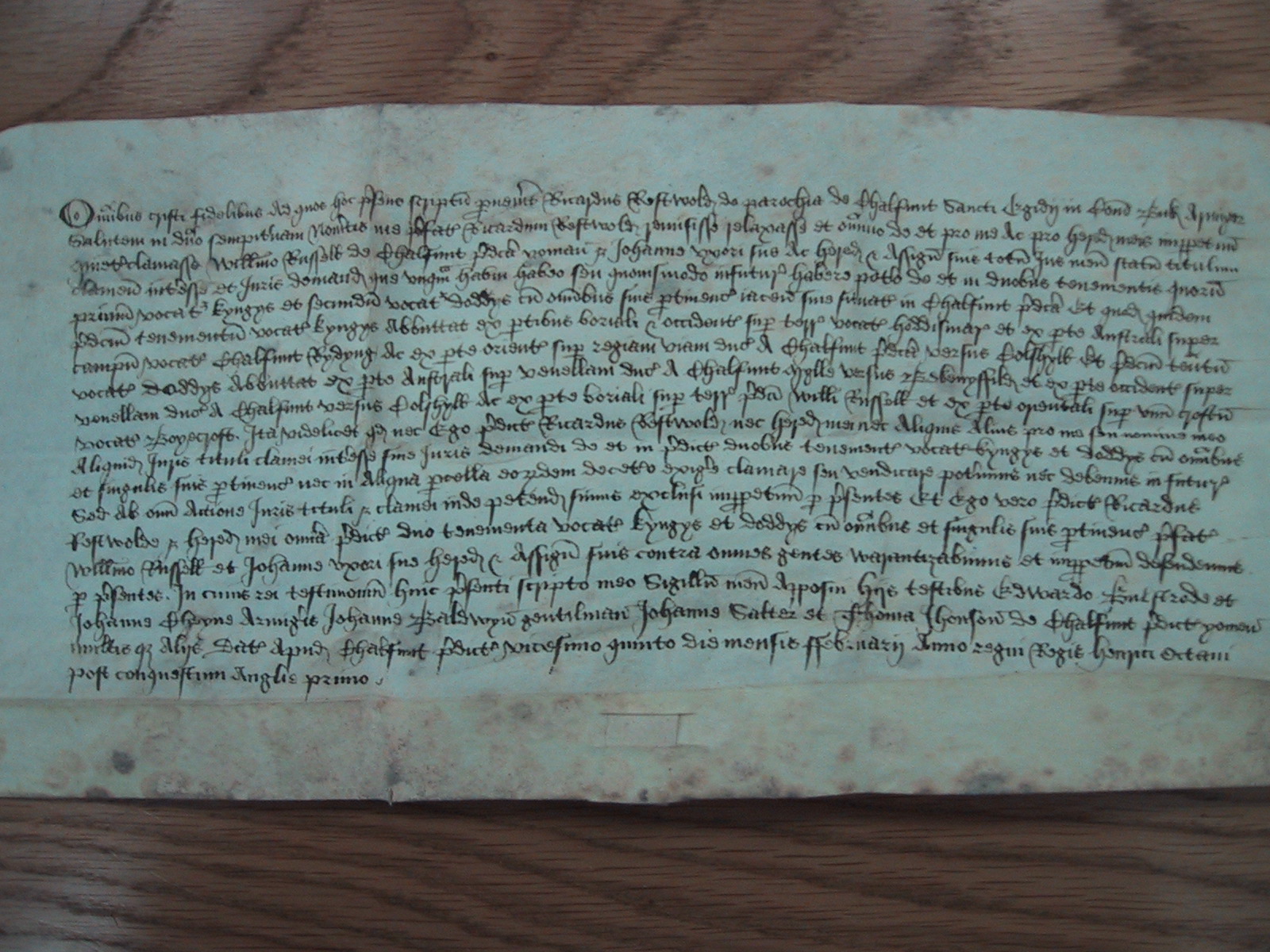Deed of Doddys 1509