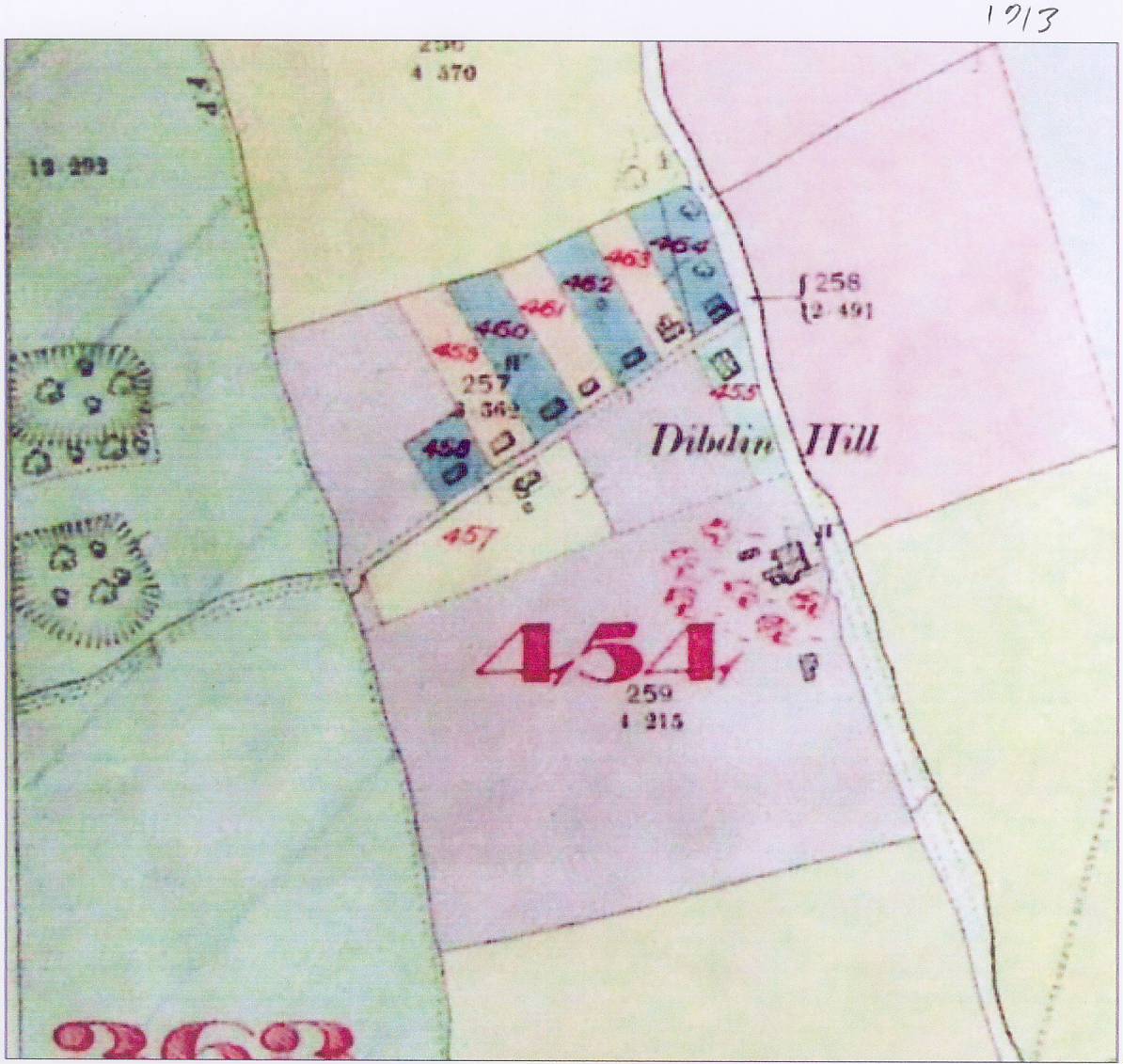 Dibden Hill houses layout.